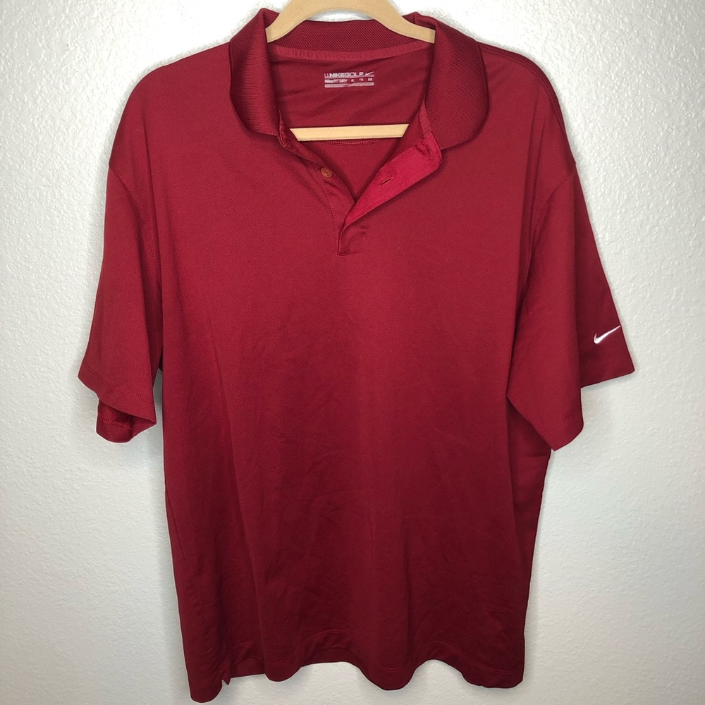 Nike Golf Dri Fit Burgundy Polo Shirt